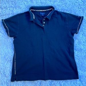 Burberry golf y2k henley polo shirt